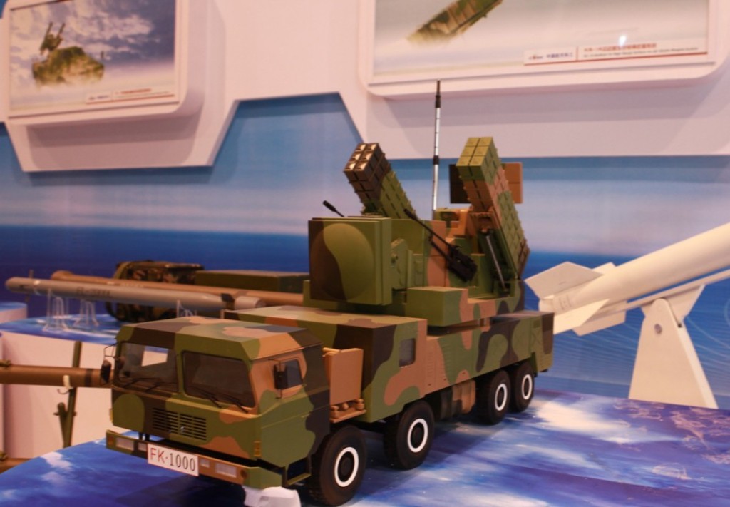 Chinese TK-1000 S-1000 sur face to air missile spaagcombined short to medium range surface-to-air missile and anti-aircraft artillery air defence expo.jpg
