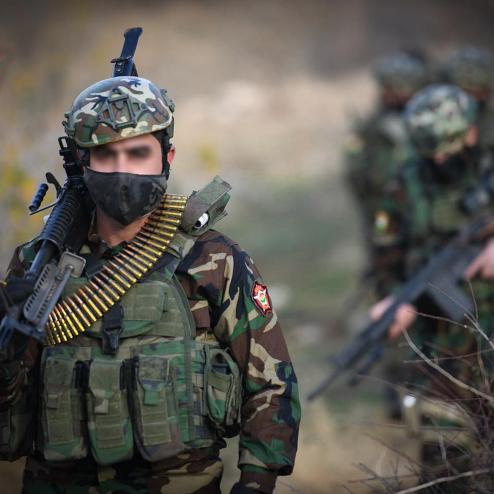 M60 기관총을 쓰는 쿠르드 페쉬미르가 특수부대