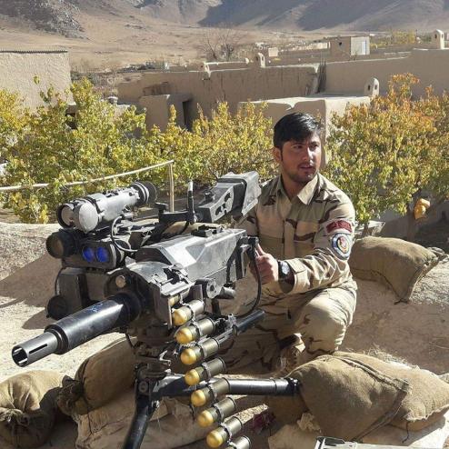 MK47 고속 유탄 기관총을 쓰는 구 아프간 코만도