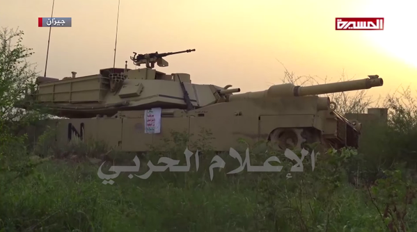 Saudi Humvee and M1 Abrams destroyed by Houthis in Yemen 4.png