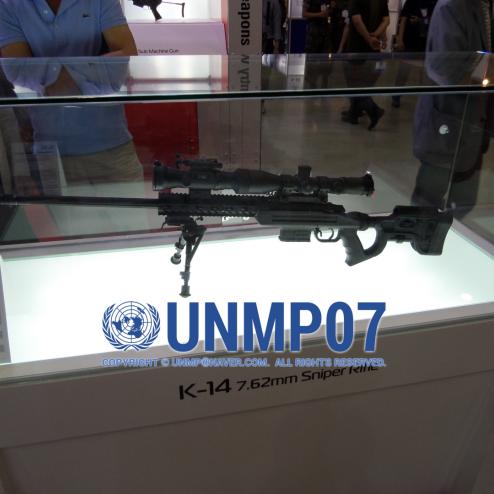 2016 창원 방산부품대전의 K-14저격소총과 국산조준경