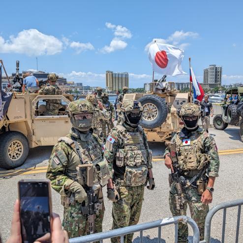 미국 특수전 행사에 참가한 일본 육자대 특수작전군 요원들