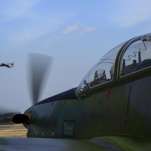 2016년 2월22일 버드윙 훈련 때 단골로 등장하는 대한민국 공군 KA-1