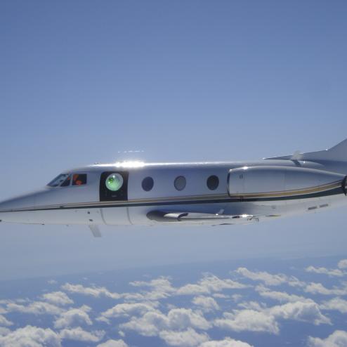 록히드마틴의 항공기용 레이저 터렛 비행시험 장면