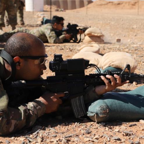 대 드론 사격 훈련을 하는 시리아의 미 육군