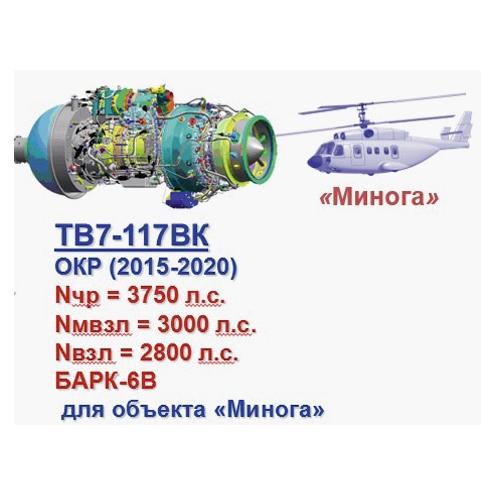 러시아 차세대 함상헬기 카모프 Minoga와 거기에 탑재될 클리모프 TV7-117VK 엔진.