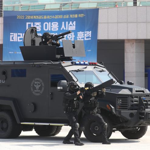 대한민국 경찰특공대(SOU) 훈련 단골손님이 된 베어캣 장갑차