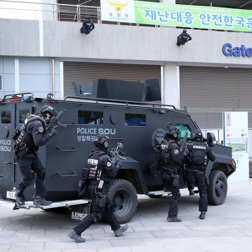 인천 경찰특공대에 배치된 베어캣 장갑차