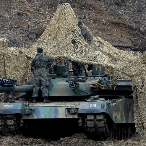 대한민국 육군 25사단에 배치된 K-1 전차