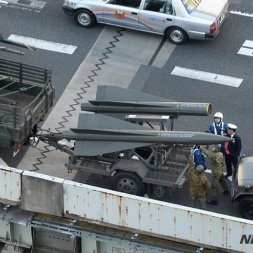 일본 호크미사일, 탄두가 일반도로에서 망실