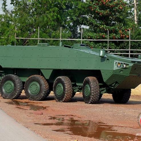 태국 방위기술 연구소가 개발하고 있는 8X8 차륜장갑차 시험장면