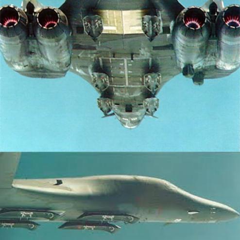 공중발사순항미사일용 외장랙을 시험했던 B-1B